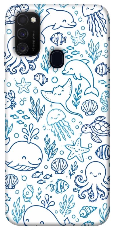 Чохол itsPrint Sea pattern для Samsung Galaxy M30s / M21, песики, купити оптом з доставкою