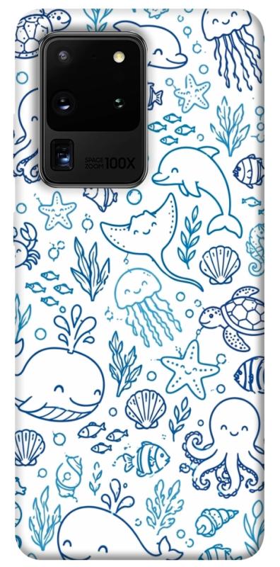 Чехол itsPrint Sea pattern для Samsung Galaxy S20 Ultra, песики, купить оптом с доставкой