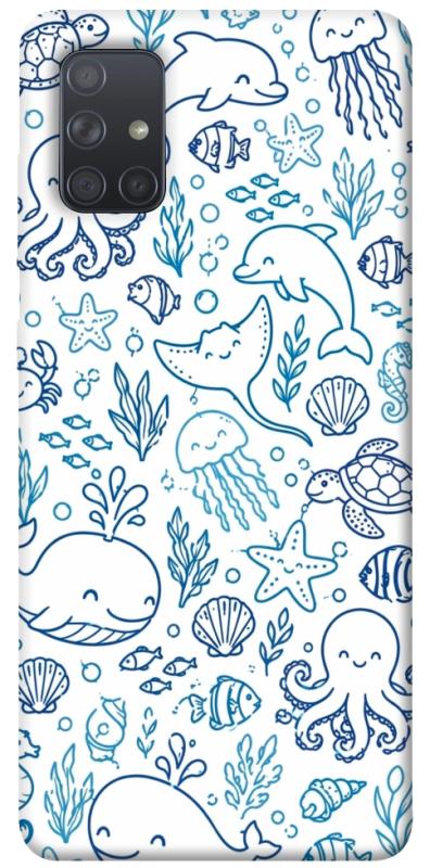 Чехол itsPrint Sea pattern для Samsung Galaxy A71, песики, купить оптом с доставкой