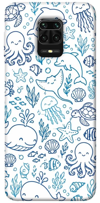 Чехол itsPrint Sea pattern для Xiaomi Redmi Note 9s / Note 9 Pro / Note 9 Pro Max, паттерн, купить оптом с доставкой