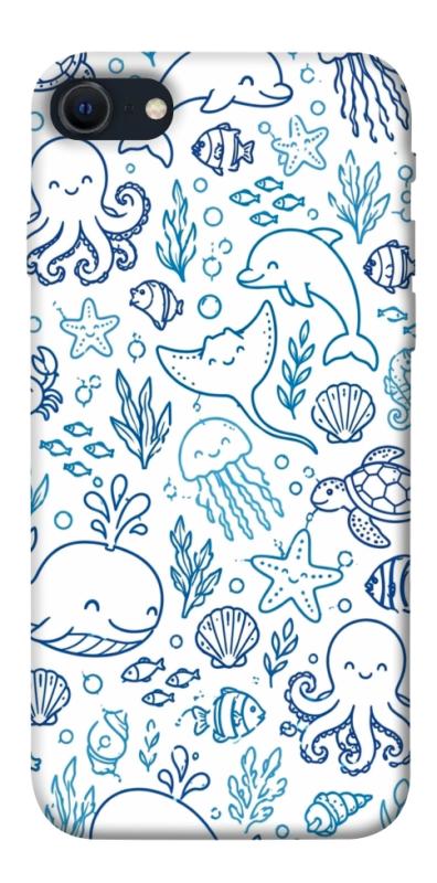 Чохол itsPrint Sea pattern для Apple iPhone SE (2020), песики, купити оптом з доставкою