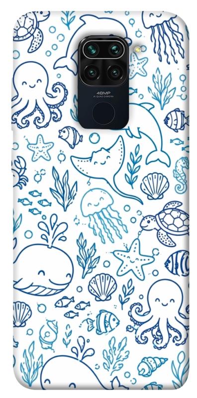 Чохол itsPrint Sea pattern для Xiaomi Redmi Note 9 / Redmi 10X, песики, купити оптом з доставкою