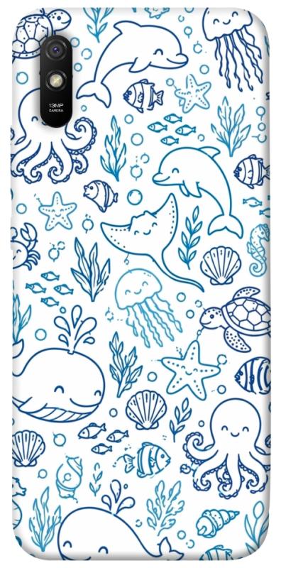 Чохол itsPrint Sea pattern для Xiaomi Redmi 9A, песики, купити оптом з доставкою