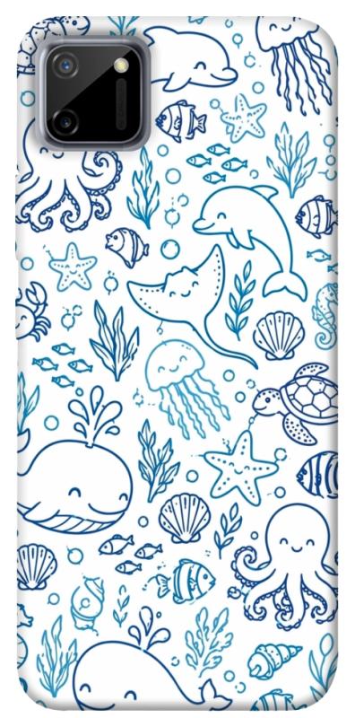 Чехол itsPrint Sea pattern для Realme C11, песики, купить оптом с доставкой