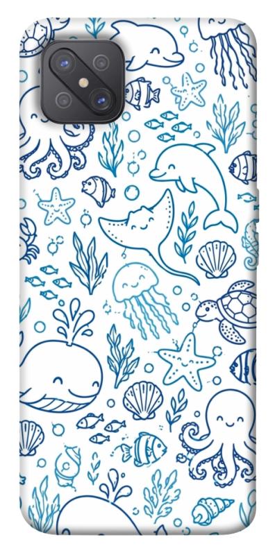 Чехол itsPrint Sea pattern для Oppo A92s, песики, купить оптом с доставкой