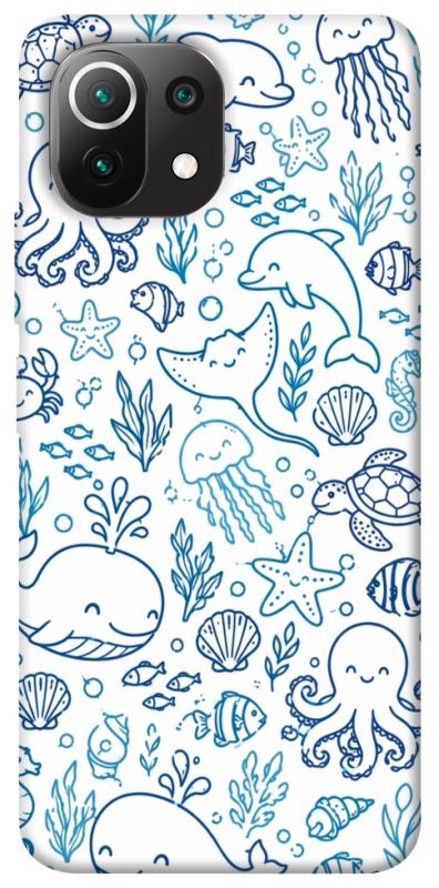 Чохол itsPrint Sea pattern для Xiaomi Mi 11 Lite, песики, купити оптом з доставкою