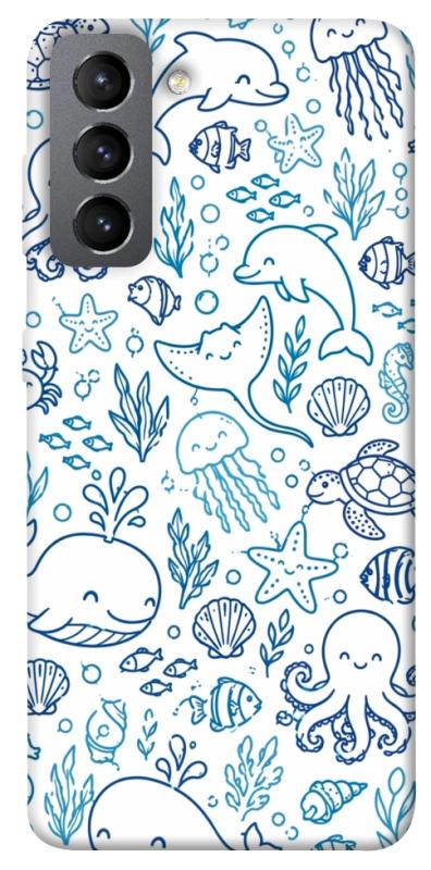 Чехол itsPrint Sea pattern для Samsung Galaxy S21 FE, песики, купить оптом с доставкой