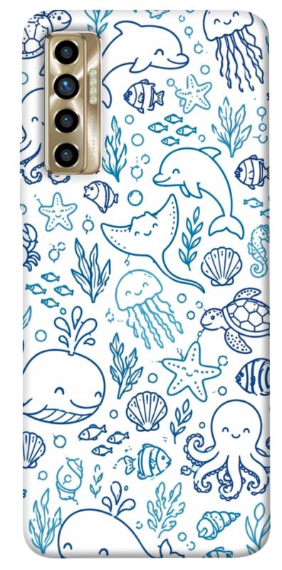 Чохол itsPrint Sea pattern для TECNO Camon 17P, песики, купити оптом з доставкою