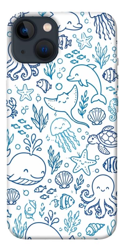 Чехол itsPrint Sea pattern для Apple iPhone 13 (6.1"), песики, купить оптом с доставкой