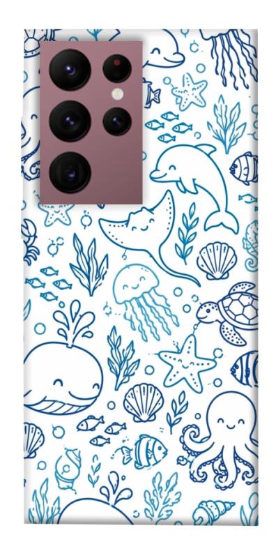 Чехол itsPrint Sea pattern для Samsung Galaxy S22 Ultra, песики, купить оптом с доставкой