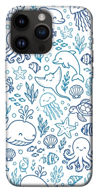 Чехол itsPrint Sea pattern для Apple iPhone 14 Pro Max (6.7"), песики, купить оптом с доставкой