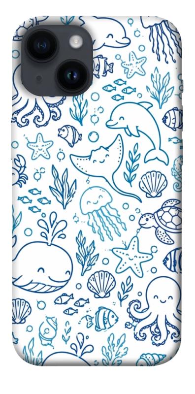 Чехол itsPrint Sea pattern для Apple iPhone 14 (6.1"), песики, купить оптом с доставкой