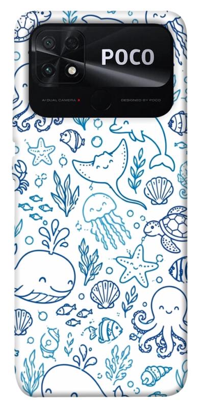 Чехол itsPrint Sea pattern для Xiaomi Poco C40, песики, купить оптом с доставкой