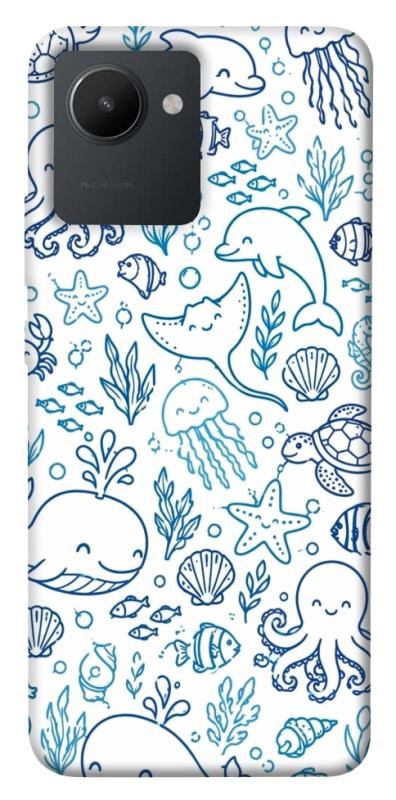 Чехол itsPrint Sea pattern для Realme C30, песики, купить оптом с доставкой