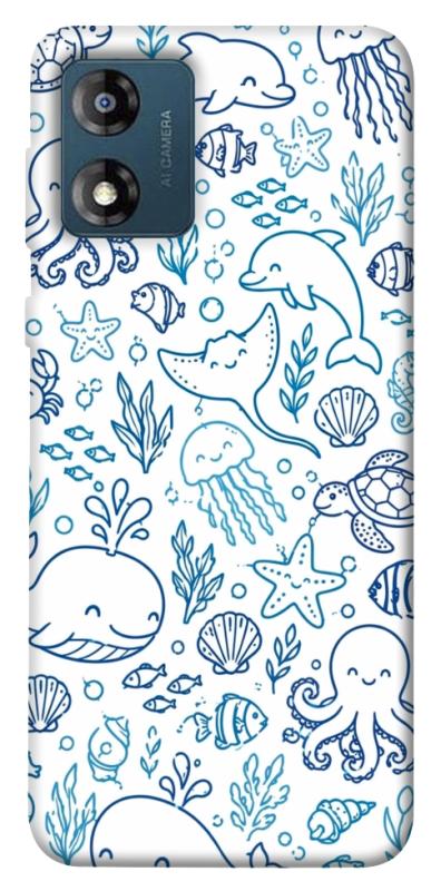 Чехол itsPrint Sea pattern для Motorola Moto E13, песики, купить оптом с доставкой