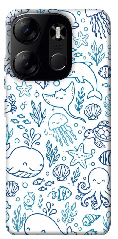 Чохол itsPrint Sea pattern для Tecno Spark Go 2023, песики, купити оптом з доставкою