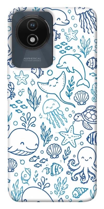 Чехол itsPrint Sea pattern для Vivo Y02, песики, купить оптом с доставкой