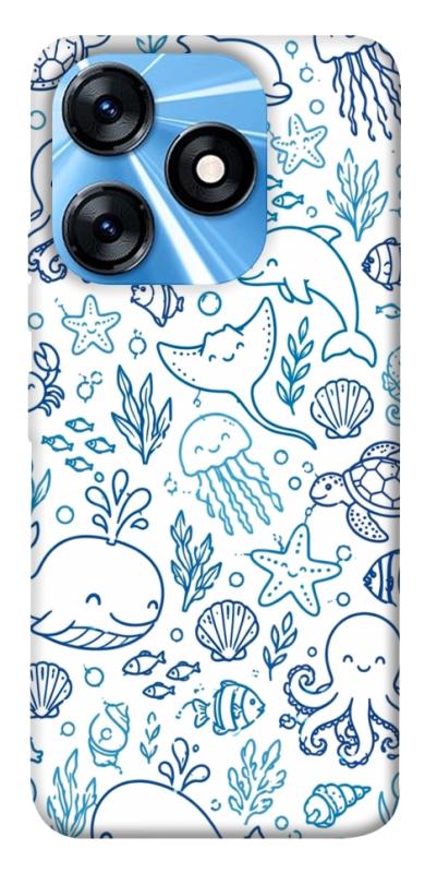 Чохол itsPrint Sea pattern для TECNO Spark 10 Pro, песики, купити оптом з доставкою
