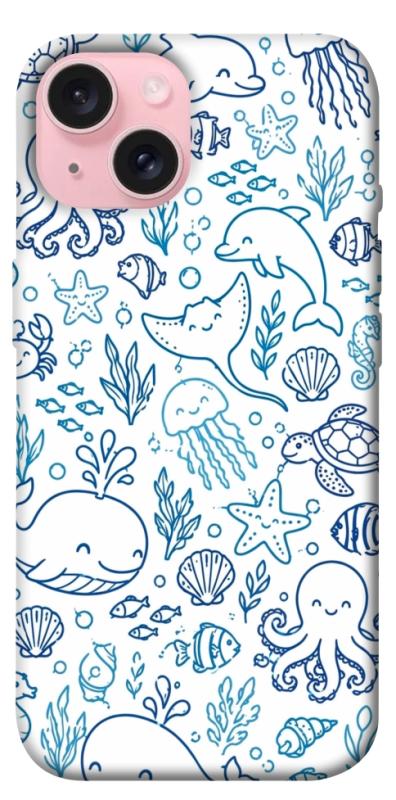 Чохол itsPrint Sea pattern для Apple iPhone 15 (6.1"), песики, купити оптом з доставкою