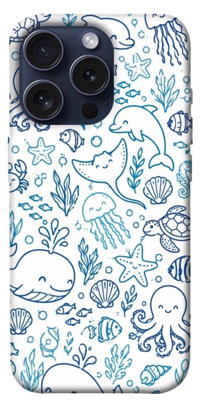 Чохол itsPrint Sea pattern для Apple iPhone 15 Pro (6.1"), песики, купити оптом з доставкою