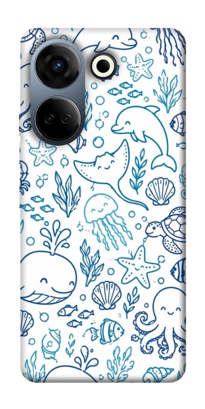 Чехол itsPrint Sea pattern для TECNO Camon 20 Pro (CK7n), паттерн, купить оптом с доставкой