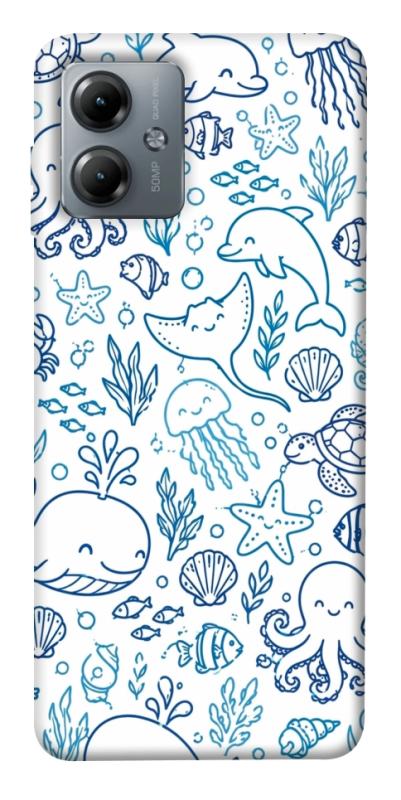 Чохол itsPrint Sea pattern для Motorola Moto G14, песики, купити оптом з доставкою