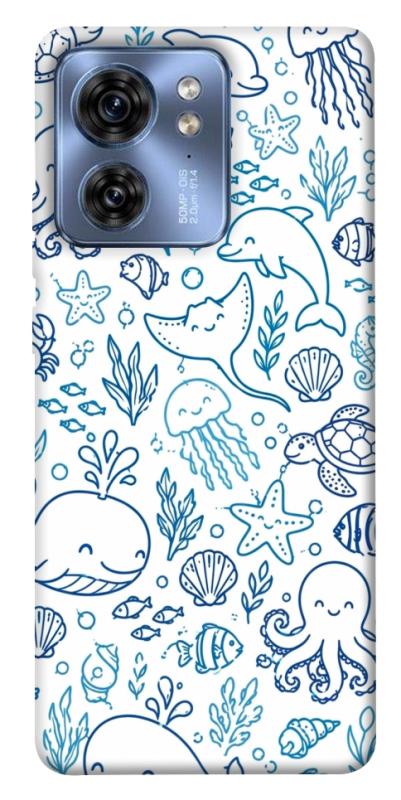 Чехол itsPrint Sea pattern для Motorola Edge 40, песики, купить оптом с доставкой