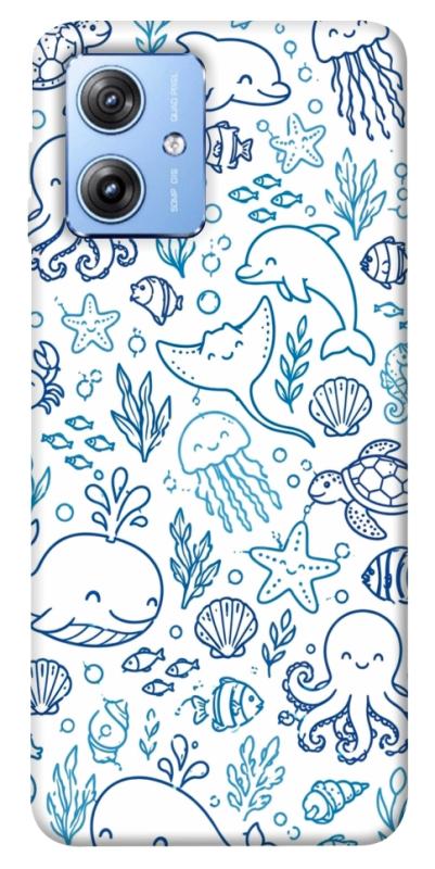 Чехол itsPrint Sea pattern для Motorola Moto G84, паттерн, купить оптом с доставкой