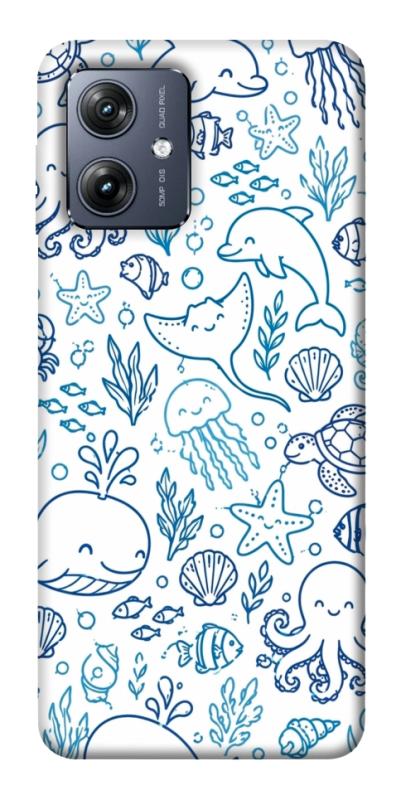 Чехол itsPrint Sea pattern для Motorola Moto G54, паттерн, купить оптом с доставкой