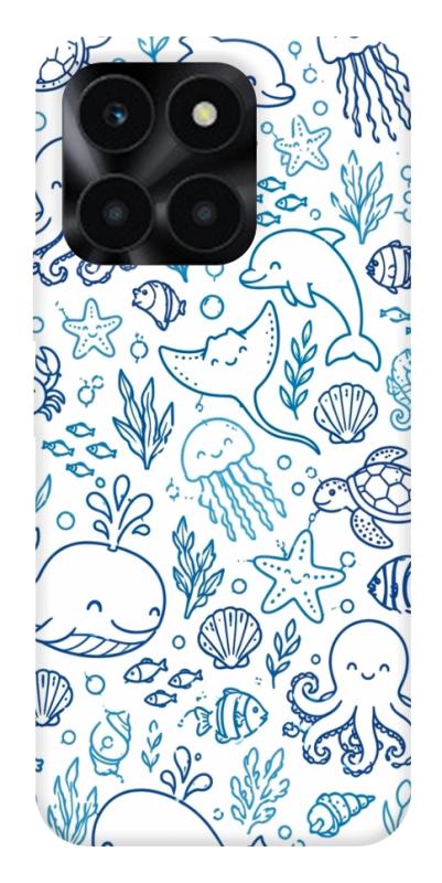 Чехол itsPrint Sea pattern для Huawei Honor X6a, паттерн, купить оптом с доставкой