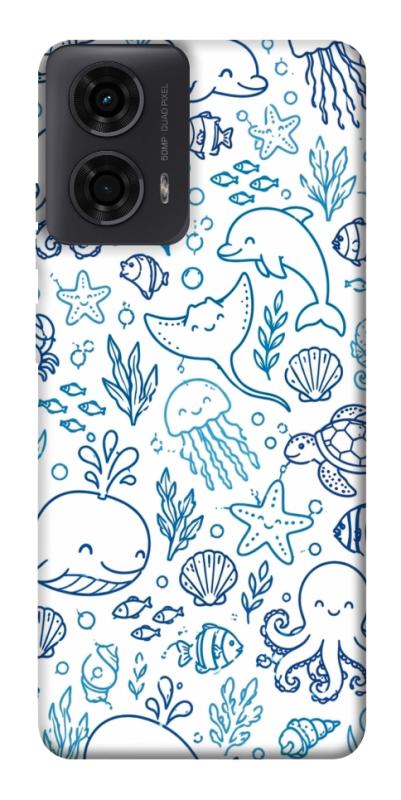 Чехол itsPrint Sea pattern для Motorola Moto G24, паттерн, купить оптом с доставкой