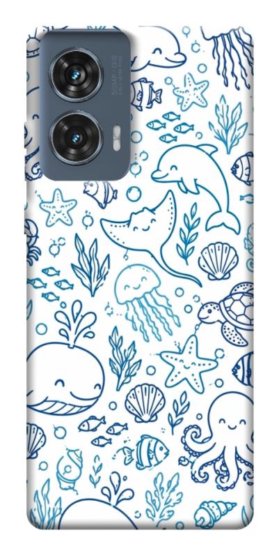 Чехол itsPrint Sea pattern для Motorola Edge 50 Fusion, паттерн, купить оптом с доставкой