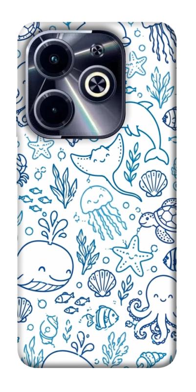 Чехол itsPrint Sea pattern для Infinix Hot 40i, паттерн, купить оптом с доставкой