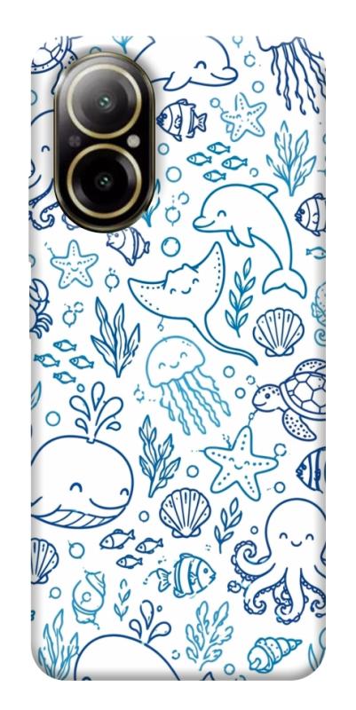 Чехол itsPrint Sea pattern для Realme C67 4G, паттерн, купить оптом с доставкой