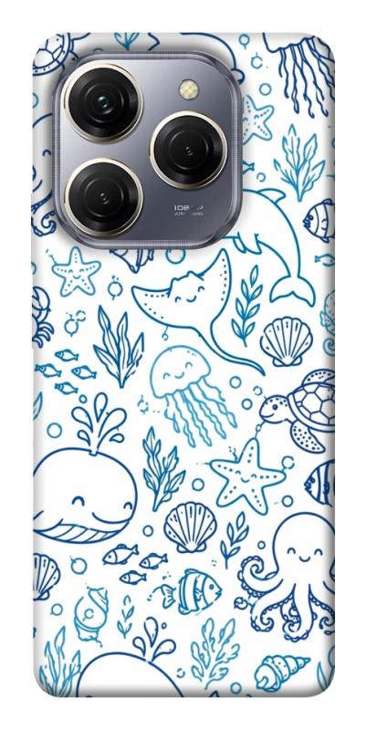 Чехол itsPrint Sea pattern для TECNO Spark 20 Pro, паттерн, купить оптом с доставкой