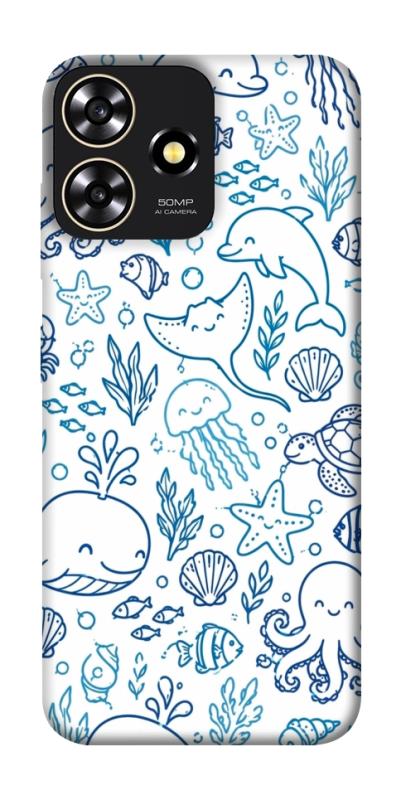 Чехол itsPrint Sea pattern для ZTE Blade A73 4G, паттерн, купить оптом с доставкой