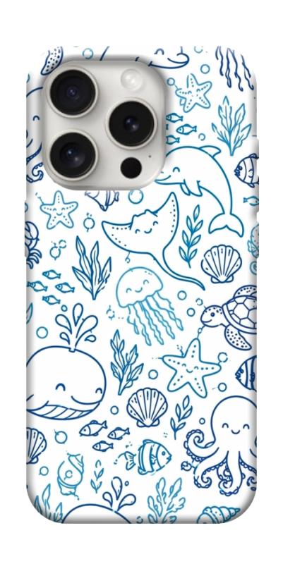 Чехол itsPrint Sea pattern для Apple iPhone 16 Pro Max (6.9"), паттерн, купить оптом с доставкой