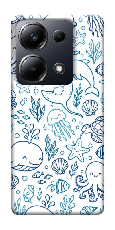 Чохол itsPrint Sea pattern для Xiaomi Redmi 13 4G / Poco M6 4G, паттерн, купити оптом з доставкою