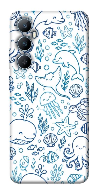 Чехол itsPrint Sea pattern для Realme C65 4G, паттерн, купить оптом с доставкой