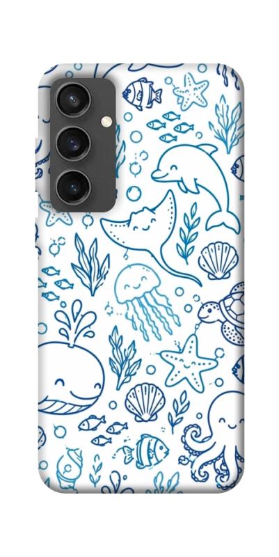 Чехол itsPrint Sea pattern для Samsung Galaxy S24 FE, паттерн, купить оптом с доставкой