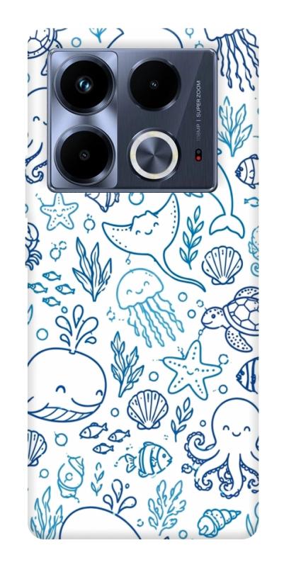 Чехол itsPrint Sea pattern для Infinix Note 40 4G, паттерн, купить оптом с доставкой