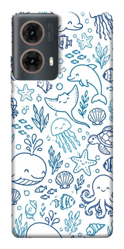 Чехол itsPrint Sea pattern для Motorola Moto G85, паттерн, купить оптом с доставкой