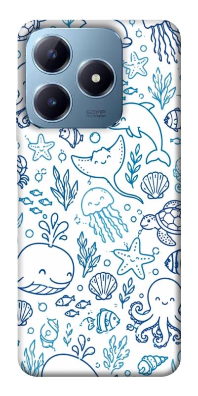 Чехол itsPrint Sea pattern для Realme C63 4G, паттерн, купить оптом с доставкой