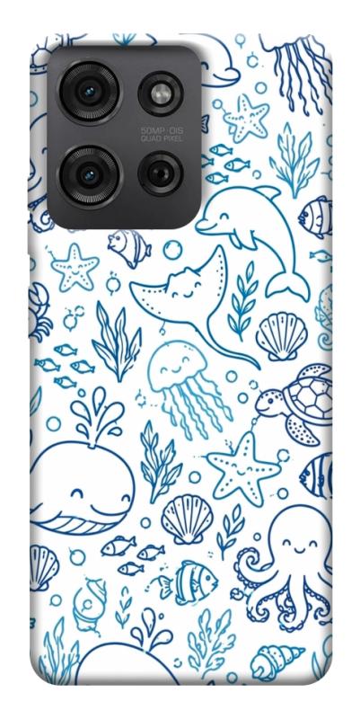 Чехол itsPrint Sea pattern для Motorola Moto G75 5G, паттерн, купить оптом с доставкой