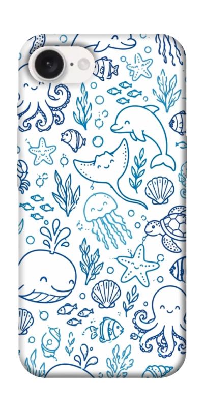 Чехол itsPrint Sea pattern для Apple iPhone 16e (6.1"), паттерн, купить оптом с доставкой