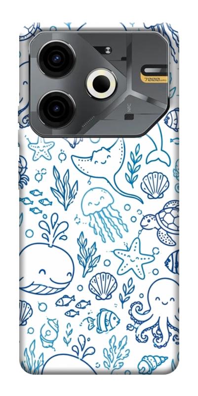Чехол itsPrint Sea pattern для TECNO Pova 6 Neo (LI6), паттерн, купить оптом с доставкой