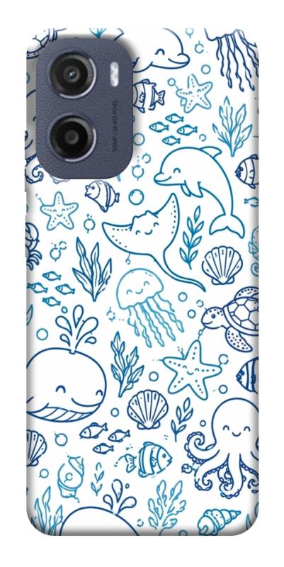 Чехол itsPrint Sea pattern для Motorola Moto G05, паттерн, купить оптом с доставкой