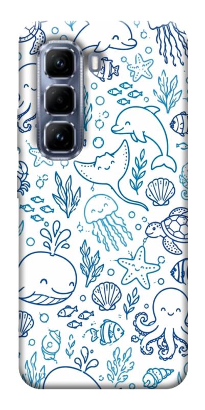Чехол itsPrint Sea pattern для Infinix Hot 50 Pro, паттерн, купить оптом с доставкой