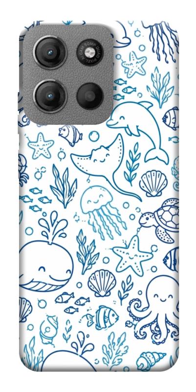 Чехол itsPrint Sea pattern для Motorola Moto G15 4G, паттерн, купить оптом с доставкой