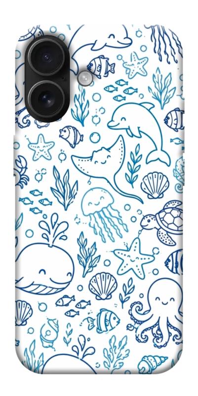 Чехол itsPrint Sea pattern для Apple iPhone 17 (6.3"), паттерн, купить оптом с доставкой
